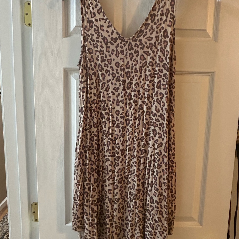 Leopard Print Sleeveless Dress